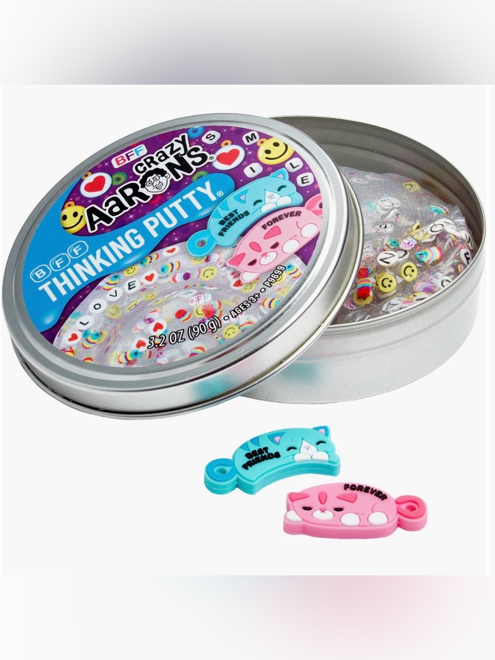 Crazy Aaron’s BFF Thinking Putty - 2 Friendship Charms. ASMR Stress Relief Toy. - Picture 2 of 6